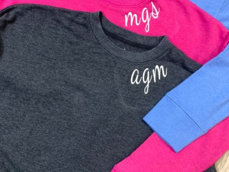 Monogrammed Collar Sweatshirt Online Sale