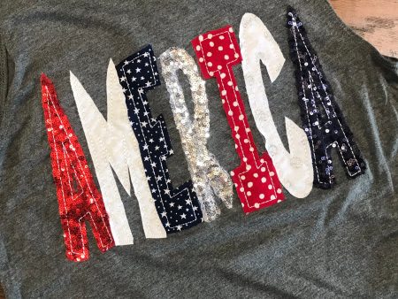 AMERICA T-shirt - Red, White, Navy For Discount