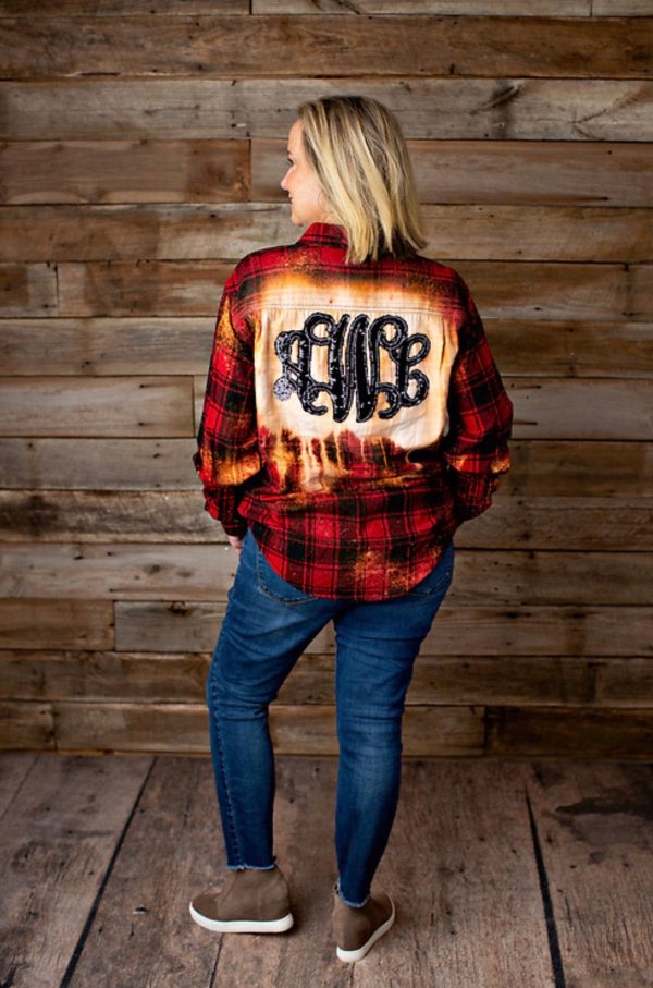 Fabric Monogrammed Long Sleeve Flannel Shirt - 2020 Online now