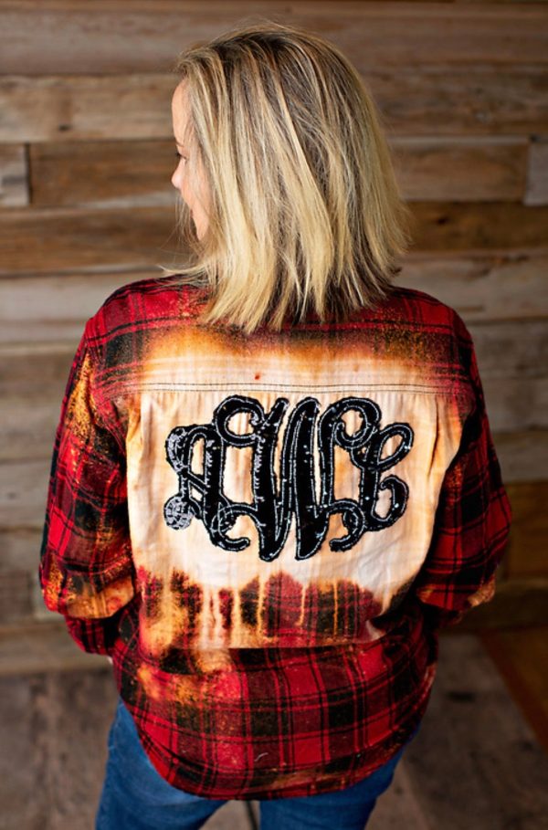 Fabric Monogrammed Long Sleeve Flannel Shirt - 2020 Online now