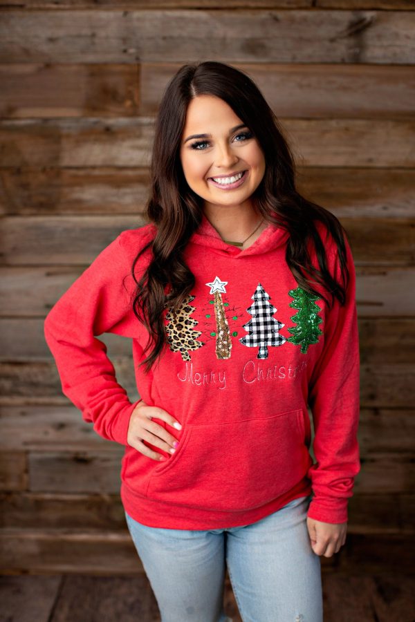 4 Trees Merry Christmas Pullover   Hoodie - Christmas 2020 Online